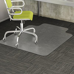Deflecto Chair Mat,Traditional Lip,Clear,Cleated CM13432FGR