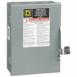 Square D Safety Switch,240VAC,3PST,30 Amps AC DU321