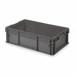 Buckhorn Straight Wall Container,Gray,Solid,HDPE SW3215080201000