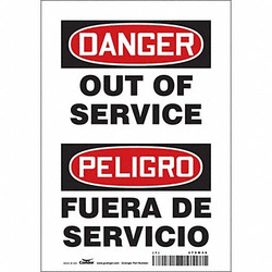 Condor Safety Sign,10 inx7 in,Vinyl 479M46