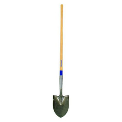 Westward Round Point Shovel,48 In.Handle,14 ga. 1WG31