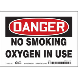 Condor Safety Sign,5 inx7 in,Vinyl 473U27