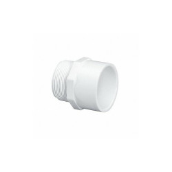 Lasco Fittings Adapter, 1 1/2 in, Schedule 40, White 436015BC