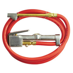 Inflator Gauge Complete with Dual-Head Straight Foot Chuck & 5' Hose. 501