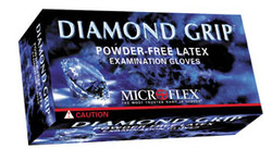 Diamond Grip™ Powder-Free Latex Examination Gloves, Natural, Large MF300L