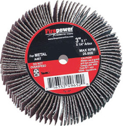 Mounted Flap Wheels, 1” x 1” x 1/4”, Grit 80 1423-2161