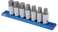 1/2" Dr. Metric Hex Bit Socket Set, 6 pc 16131