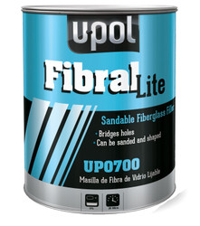 Fibral Lite Sandable Fiberglass Filler, Pale Yellow, 6lbs UP0700