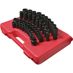 39 Pc. 1/2" Drive Metric Master Impact Socket Set 2669