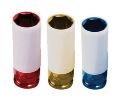 1/2" Drive, Metric Extra Thin Wall Deep Wheel Protector Impact Socket Set, 3 Pc. 2842