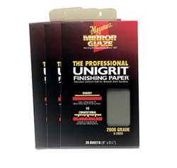 Mirror Glaze Unigrit Finishing Paper, 2000 Grit, 25 Sheets S2025
