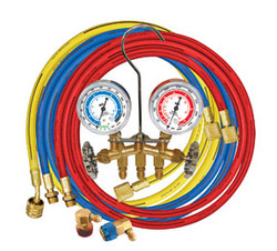 Brass R134a Manifold Gauge Set with (3) 60" Hoses 66661