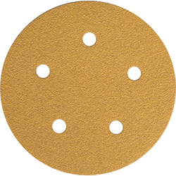 Mirka Bulldog Gold Soft Grip Disc, 6 Inch, 15 Holes, 800 Grit, 20 Count 23-645-800