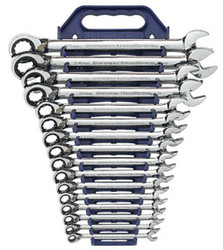 16 Pc. Metric Reversible Combination Ratcheting Wrench Set 9602N