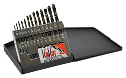 13pc Ledt Hand Jobber Length Drill Bit Set 1/16"-1/4" by 64ths 13KK6