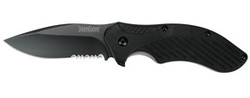 CLASH, Black Serrated Knife 1605CKTST