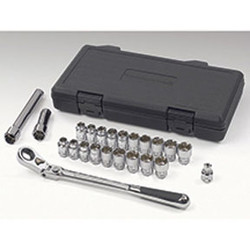 23 Pc. 3/8" Dr. SAE/Metric XL Pass-Thru Locking Flex Ratchet Set 893823