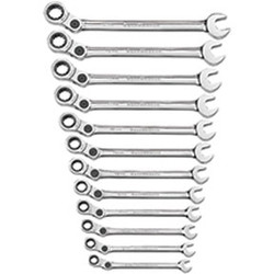 12 pc Metric Indexing Combination Ratcheting Wrench Set 85488