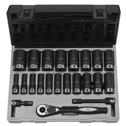 22-Piece 1/2 in. Drive 6-Point SAE Deep Duo Impact Socket Set 82622D