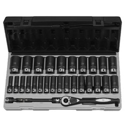 29-Piece 1/2 in. Drive 6-Point Metric Deep Duo Impact Socket Set 82629MD