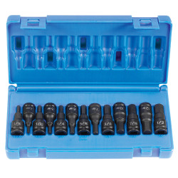 13-Piece 3/8 in. Drive SAE and Metric Hex Impact Socket Set 1298HC