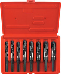 8 Pc. 1/2" Reduced Shank Siler & Deming Fractional Drill Bit Set 90108