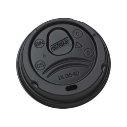 Dixie Disp Hot Cup Lid,10 oz,BLK,PK1000 DL9540B