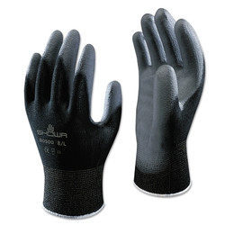 Hi-Tech Polyurethane Coated Gloves, Medium, Black/Gray