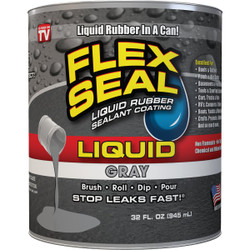 FLEX SEAL 1 Qt. Liquid Rubber Sealant, Gray LFSGRYR32