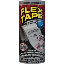 Flex Tape 8 In. x 5 Ft. Repair Tape, Gray TFSGRYR0805