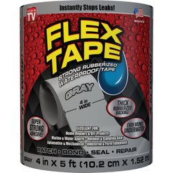 Flex Tape 4 In. x 5 Ft. Repair Tape, Gray TFSGRYR0405