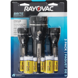 Rayovac Bright Essentials Rubber LED Flashlight BER2AA2D-B3TA