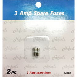 J Hofert 3A Glass Christmas Light Set Fuses (2-Pack) 3303