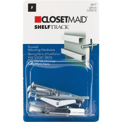 Closetmaid ShelfTrack 5-Piece Hang Track Mounting Hardware 287700