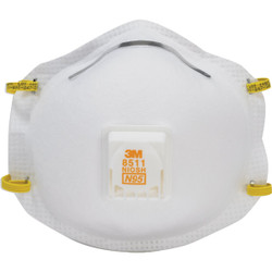 3M N95 Cool Flow Valve Respirator for Sanding & Fiberglass 8511HA1-C-PS