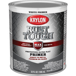 Krylon Rust Tough Primer, White, 1 Qt. K09718008 Pack of 2