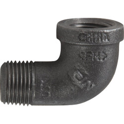 Southland 1/2 In. 90 Deg. Street Malleable Black Iron Elbow (1/4 Bend) 520-303BG