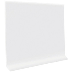 Roppe 4 In. x 20 Ft. Roll Snow White Vinyl Self-Stick Wall Cove Base HC40C54S161