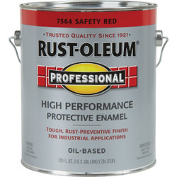 Rust-Oleum Professional Industrial Enamel, Safety Red, 1 Gal. 7564402