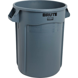 Rubbermaid Commercial Brute 32 Gal. Plastic Commercial Trash Can FG263200GRAY