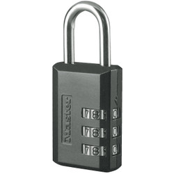Master Lock 1-3/16 In. W. Resettable Numeric Combination Lock 647D