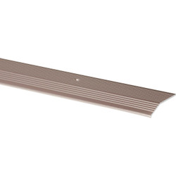 M-D Pewter Fluted 1-3/8 In. x 3 Ft. Aluminum Carpet Trim Bar, Wide 43854