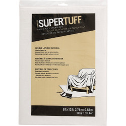 Trimaco SuperTuff 9 Ft. x 12 Ft. Paper/Poly Drop Cloth 02301