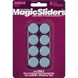 Magic Sliders 1 In. Round Adhesive Furniture Glide,(8-Pack) 08025