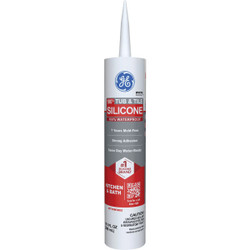 GE Silicone 1 Tub & Tile, White, 10.1  Oz. Cartridge 2749484