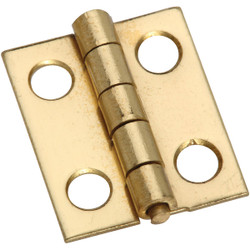 National 3/4 In. x 5/8 In. Narrow Brass Decorative Hinge (4-Pack) N211193