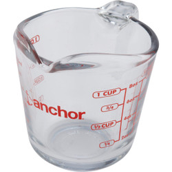 Anchor Hocking 1 Cup Clear Glass Measuring Cup 55175AHG Pack of 4