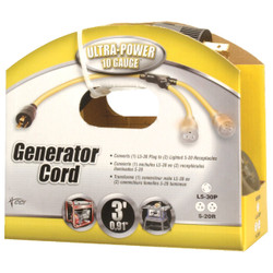 Coleman Cable Ultra-Power 3 Ft. 10/3 Generator Cord 19158802