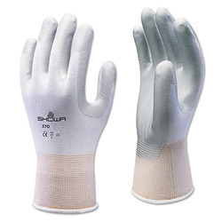Atlas Assembly Grip 370W Nitrile-Coated Gloves, Medium, Gray/White