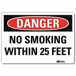 Lyle Danger Sign,5inx7in,Reflective Sheeting U3-1862-RD_7X5